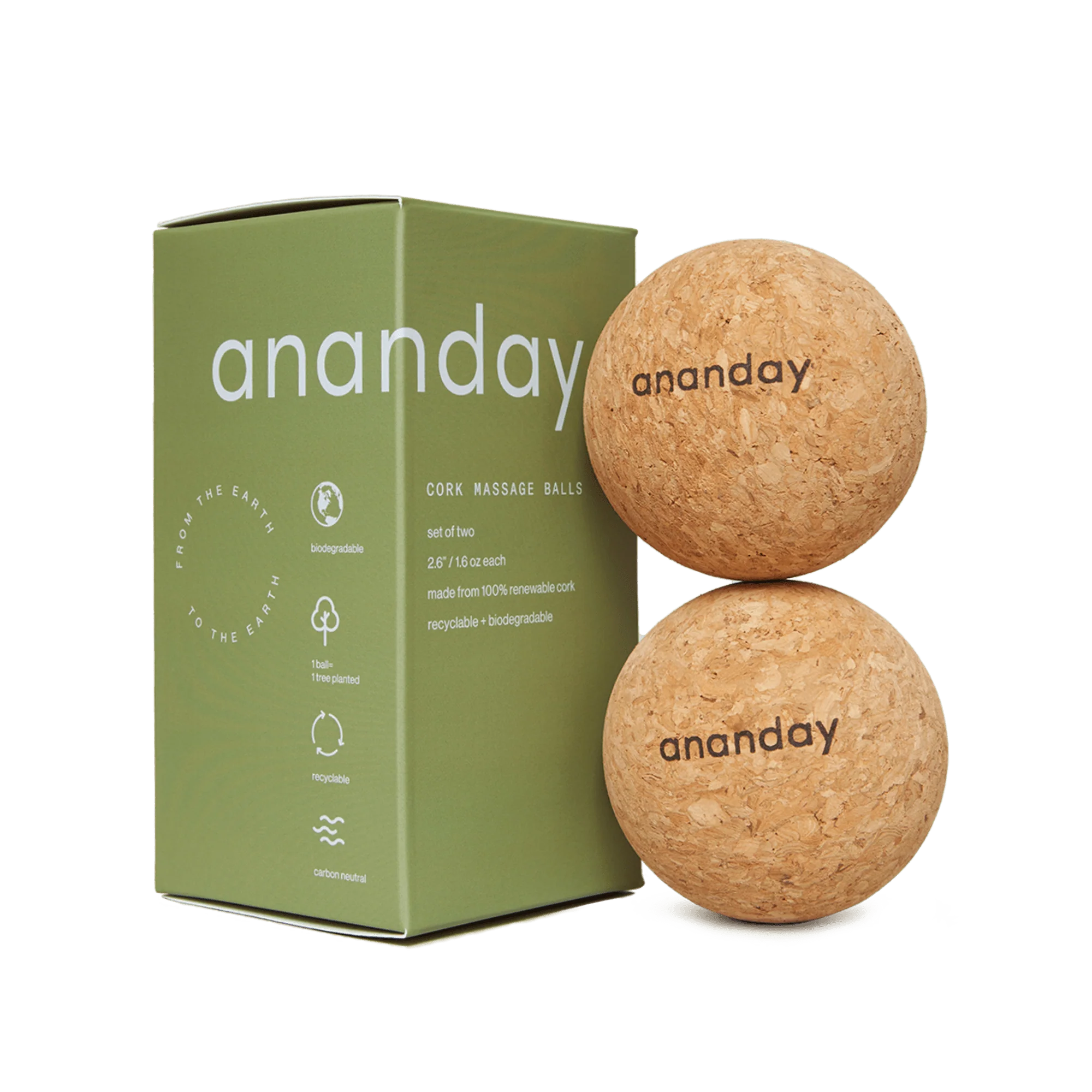 Cork Massage Ball Set