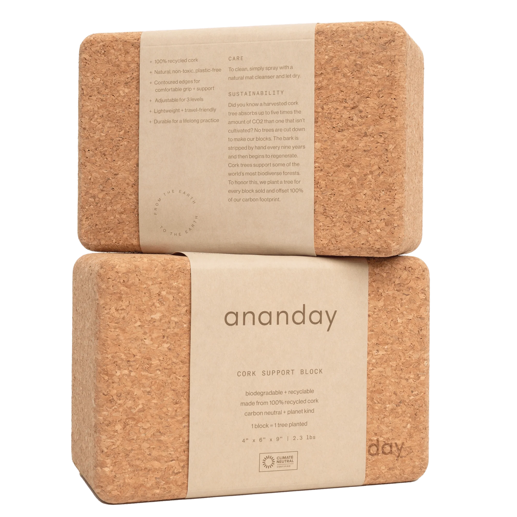 Cork Yoga Block Set - Image 2