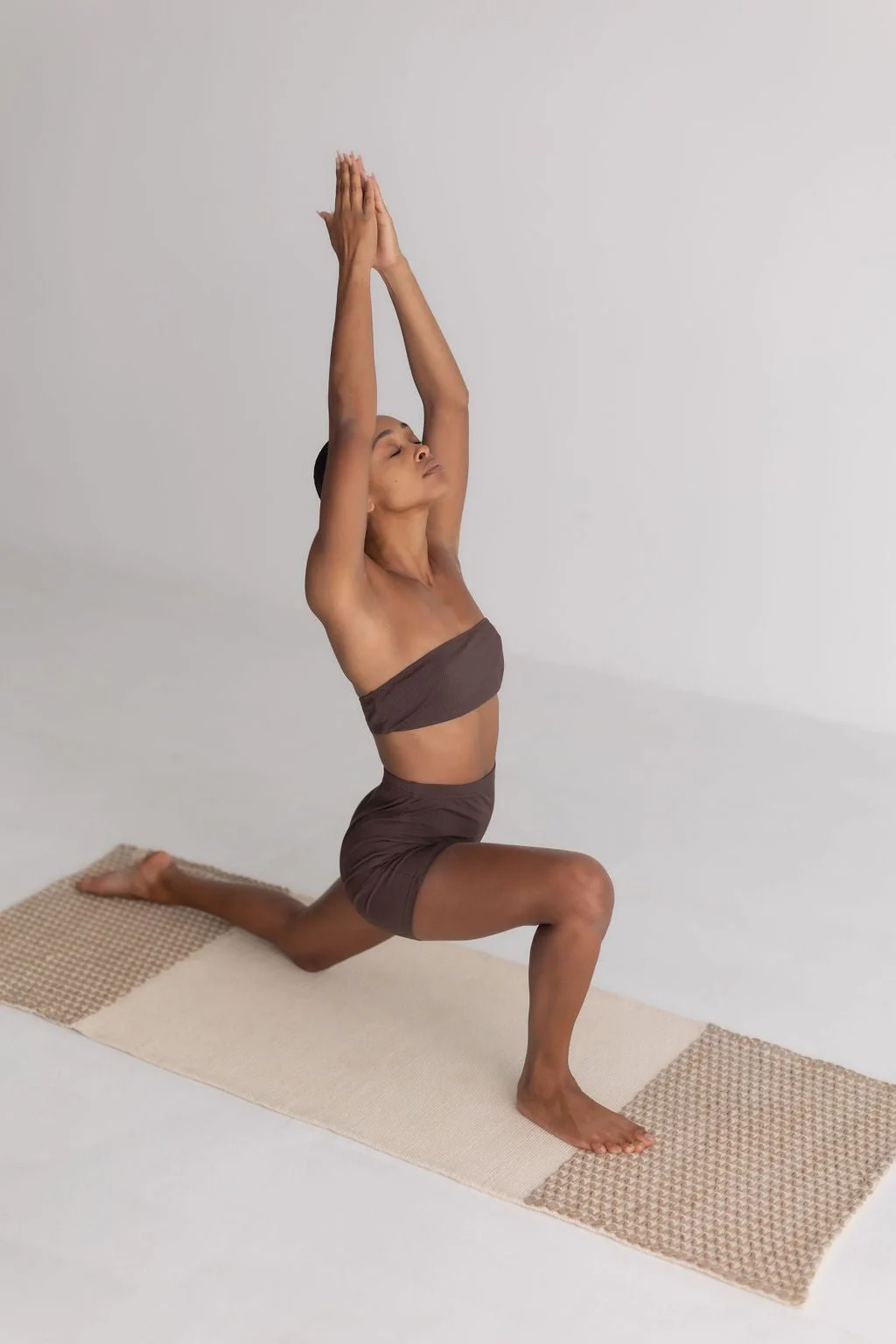Diamond Yoga Mat - Clay & Cream 7mm - Image 4