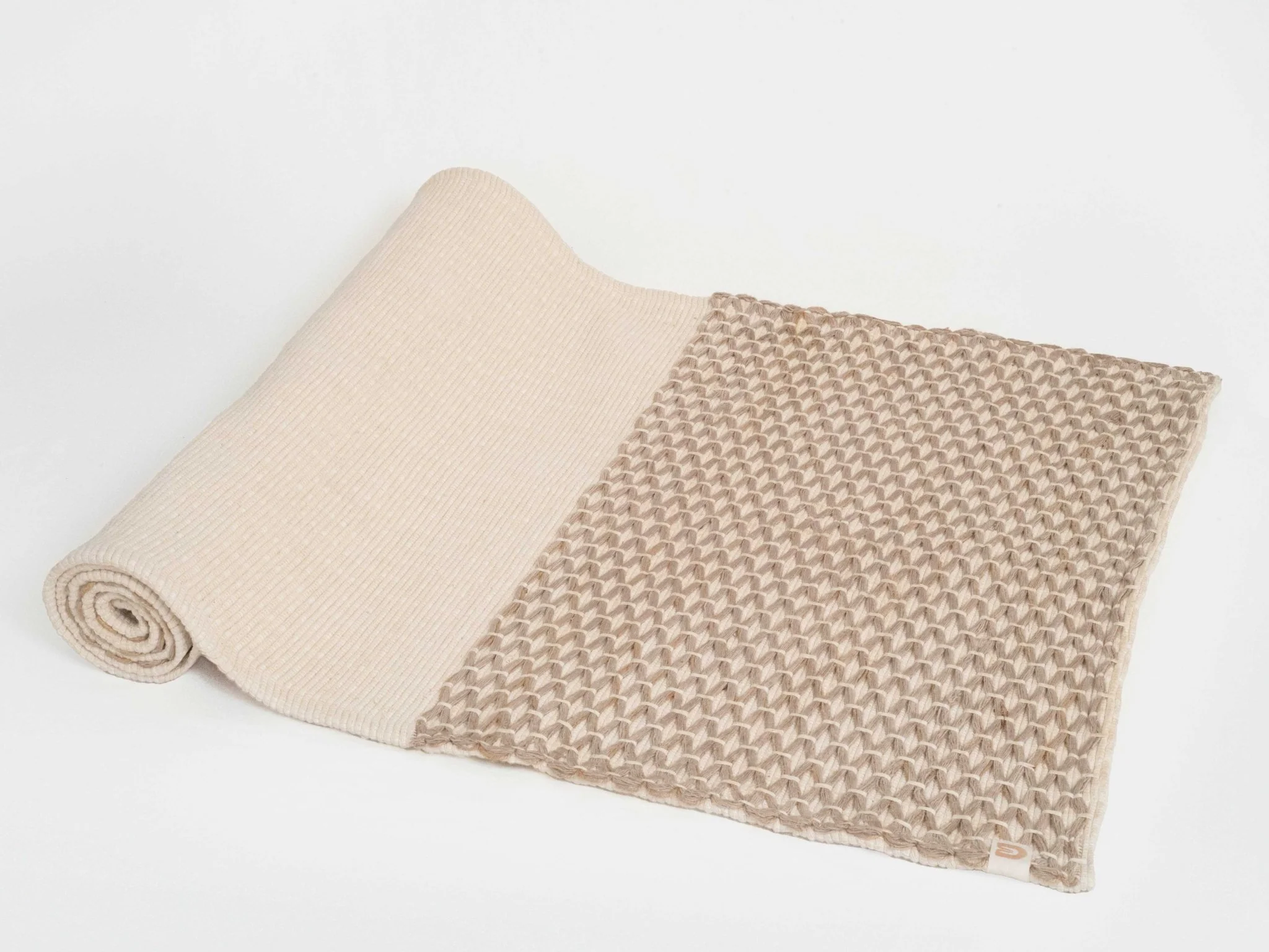Diamond Yoga Mat - Clay & Cream 7mm - Image 6