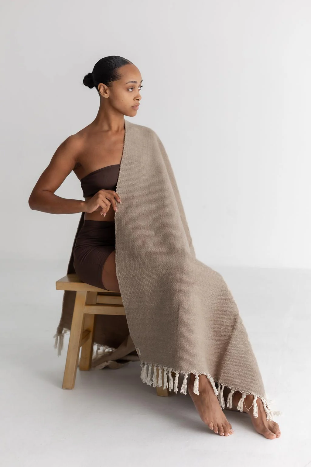 Organic Cotton Yoga Blanket - Naturally Dyed - Image 4