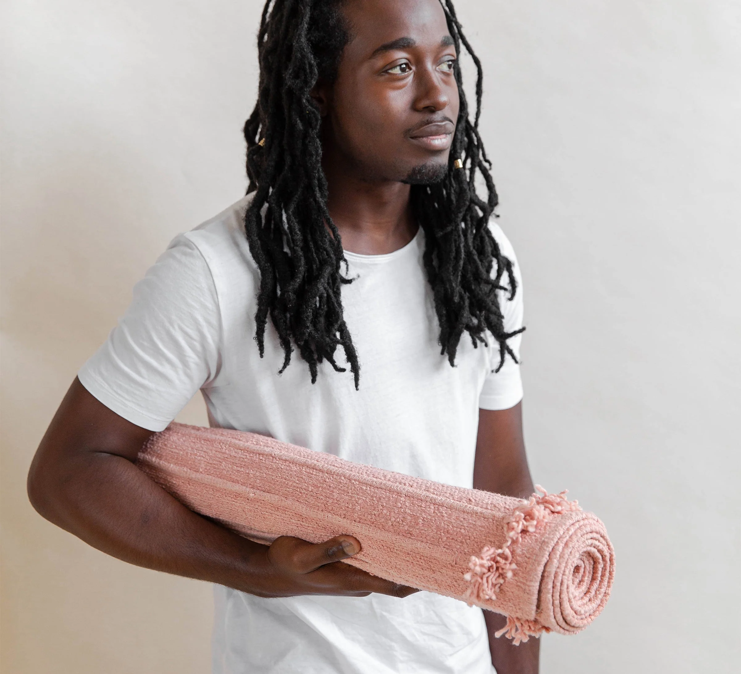 Rose Quartz - Naturally Dyed Herbal Yoga Mat - Image 3