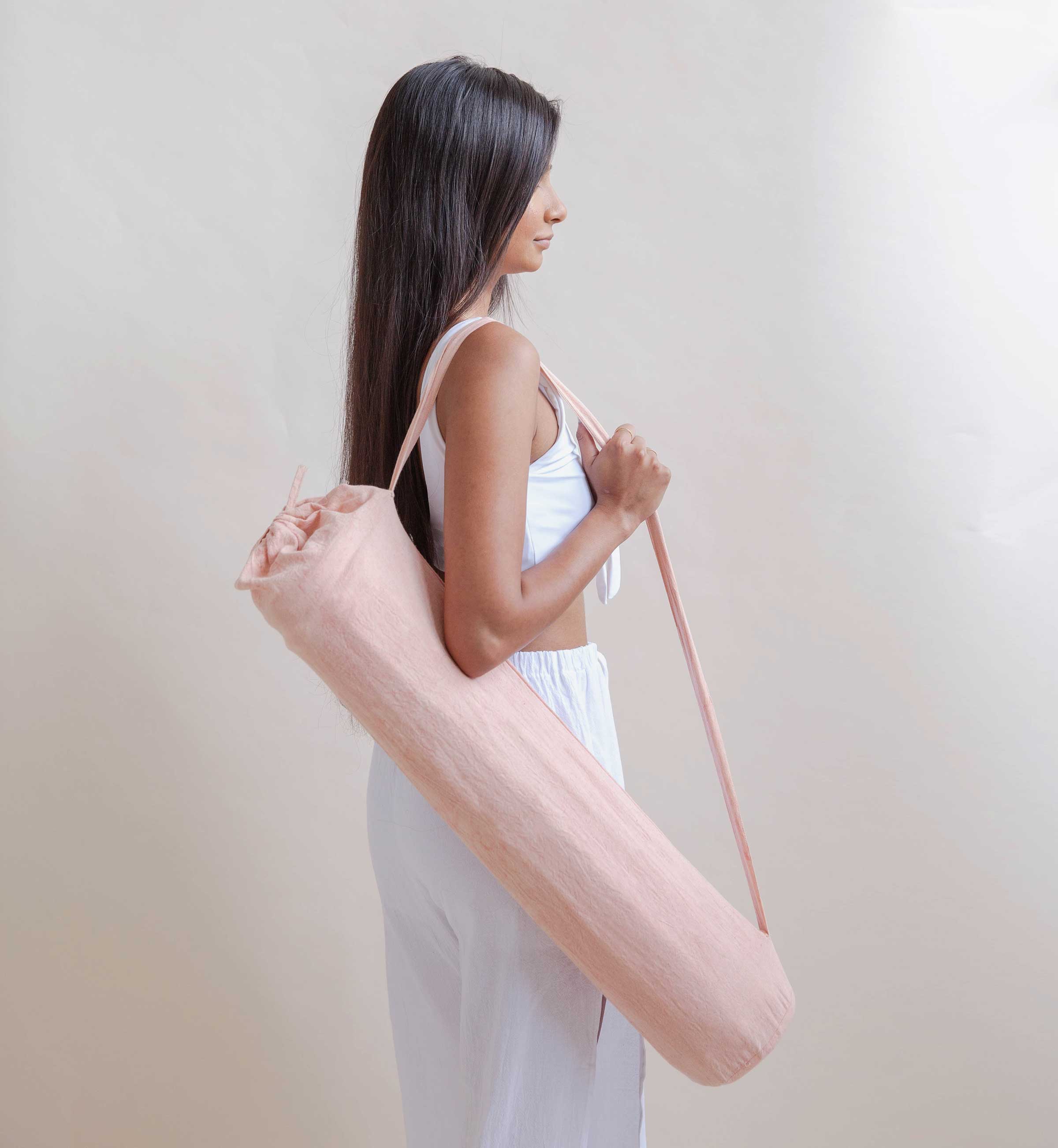 Rose Quartz - Naturally Dyed Herbal Yoga Mat - Image 6